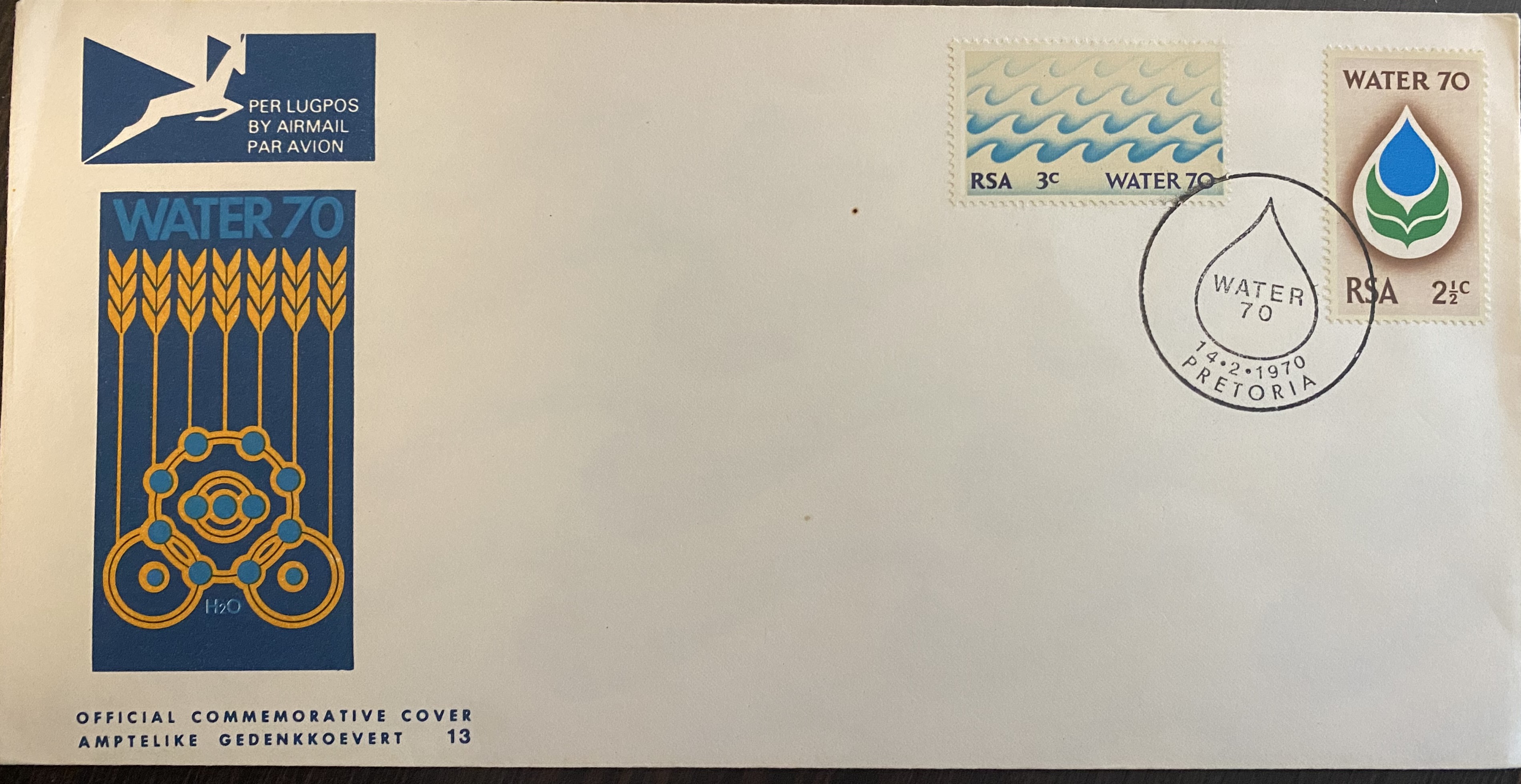 Water 70 Official Commemorative Cover